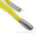 3tons berwarna kuning poliester tali sling flat webbing